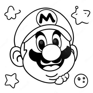 Pagina Da Colorare Con Il Volto Felice Di Mario 32722-17057