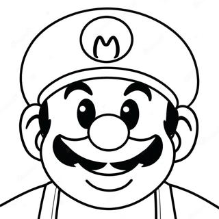 Pagina Da Colorare Con Il Volto Felice Di Mario 32722-17058