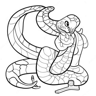 Pagina Da Colorare Di Obanai Iguro Con Animale Domestico Serpente 33202-17440