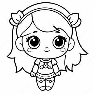 Ragazza Chibi Pagine Da Colorare