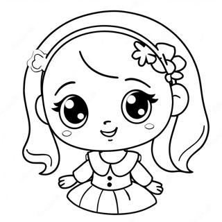 Pagina Da Colorare Di Ragazza Chibi Carina Con Grandi Occhi 33332-17543