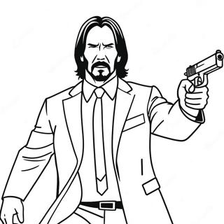 Pagina Da Colorare Di John Wick In Azione 33402-17597