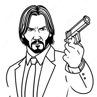 Pagina Da Colorare Di John Wick In Azione 33402-17598