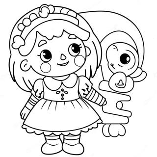 Raggedy Ann Con La Sua Bambola Pagina Da Colorare 33672-17816