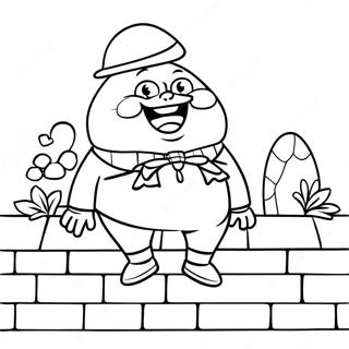 Pagina Da Colorare Di Humpty Dumpty Seduto Su Un Muro 33813-17917