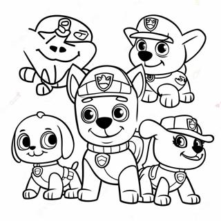 Pagina Da Colorare Personaggi Paw Patrol Di Halloween Spaventosi 3430-2792