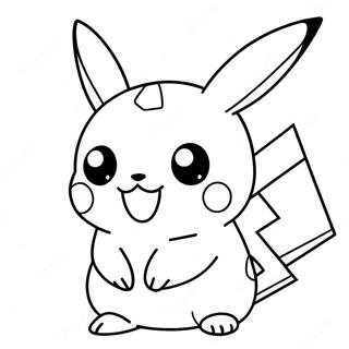 Pagina Da Colorare Di Pikachu Adorabile 34333-28530