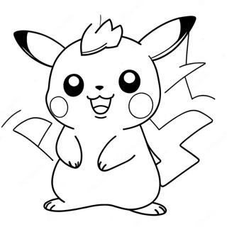 Pagina Da Colorare Di Pikachu Adorabile 34333-28532