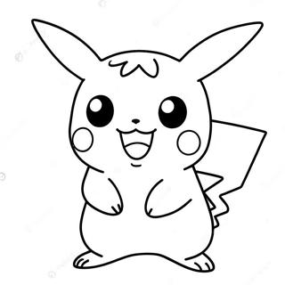 Pagina Da Colorare Di Pikachu Adorabile 34333-28606