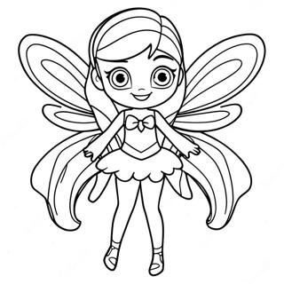 Bloom Del Winx Club In Forma Di Fata Da Colorare 34583-28807