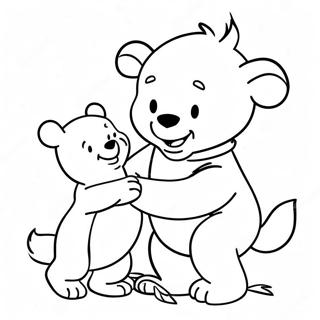 Pagina Da Colorare Di Christopher Robin Giocoso Con Pooh 34783-28966