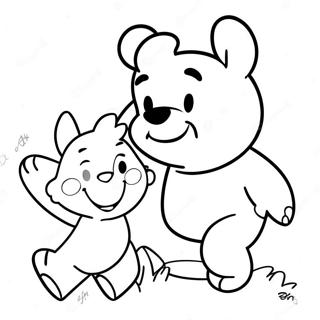 Pagina Da Colorare Di Christopher Robin Giocoso Con Pooh 34783-28967