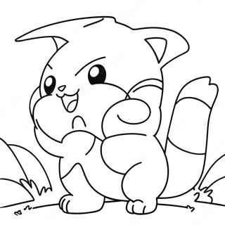 Pagina Da Colorare Del Carino Gatto Pokemon Che Gioca 34904-29055