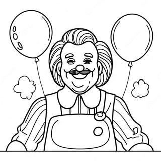 Pagina Da Colorare Di Ronald Mcdonald Felice Con Palloncini 34924-29072