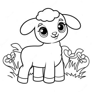 Pagina Da Colorare Di Un Adorabile Agnello 3500-2846