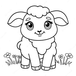 Pagina Da Colorare Di Un Adorabile Agnello 3500-2847