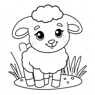 Pagina Da Colorare Di Un Adorabile Agnello 3500-2848