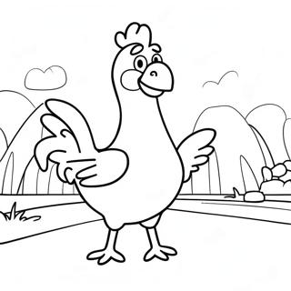 Pagina Da Colorare Dei Personaggi Divertenti Di Chicken Run 35174-29273