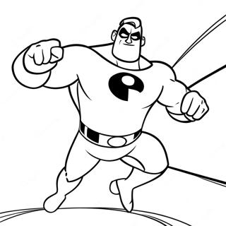 Mr Incredible In Azione Pagina Da Colorare 35334-29401