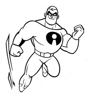 Mr Incredible In Azione Pagina Da Colorare 35334-29404