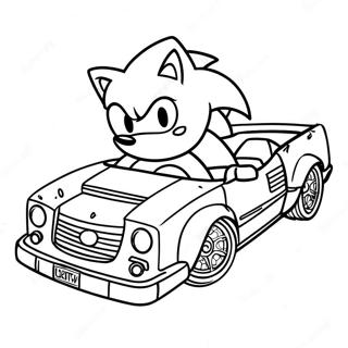 Pagina Da Colorare Della Macchina Di Sonic 35653-29654