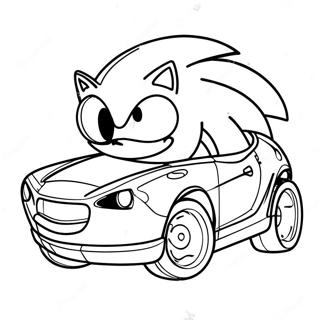 Pagina Da Colorare Della Macchina Di Sonic 35653-29656