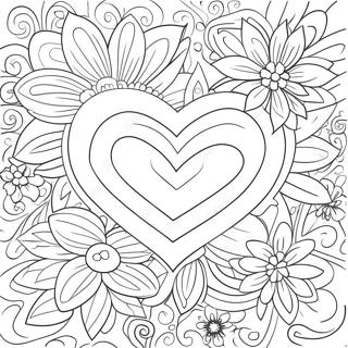 Pagina Da Colorare Fiori A Forma Di Cuore Carini 3570-2902