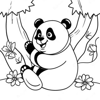 Pagina Da Colorare Di Un Panda Giocoso 35894-29850