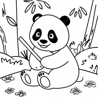 Pagina Da Colorare Di Un Panda Giocoso 35894-29946