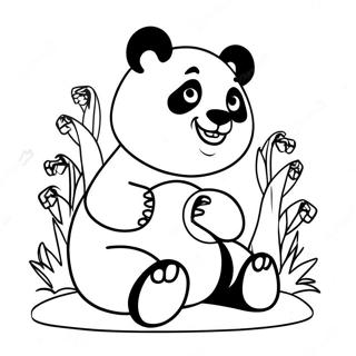 Pagina Da Colorare Di Un Panda Giocoso 35894-29947