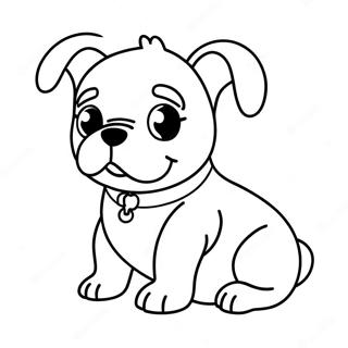 Pagina Da Colorare Cucciolo Di Bulldog Carino 3590-2919