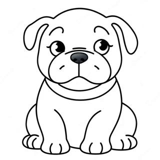 Pagina Da Colorare Cucciolo Di Bulldog Carino 3590-2920