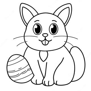 Pagina Da Colorare Del Gatto Di Pasqua 36053-30063