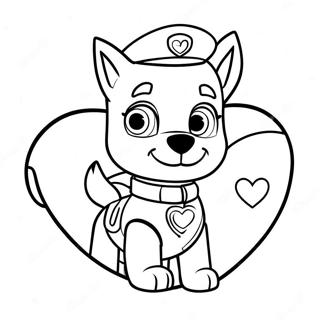 Pagina Da Colorare Cuori Paw Patrol Incantevoli 36204-30194