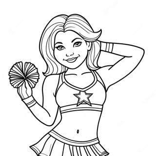 Pagina Da Colorare Della Cheerleader Dei Dallas Cowboys Figa 36304-30277