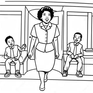 Pagina Da Colorare Del Momento Coraggioso Di Ruby Bridges 36485-30400