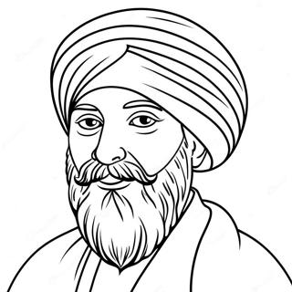 Pagina Da Colorare Del Turbante Sikh Colorato 36495-30428