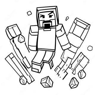 Armatura Di Diamante Minecraft Steve Pagine Da Colorare