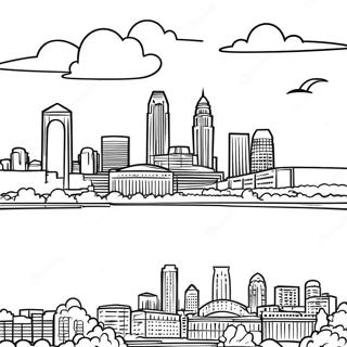 Pagina Da Colorare Dello Skyline Di Cleveland 36796-30649