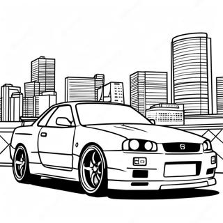 Pagina Da Colorare Della Nissan Skyline R34 36965-30783