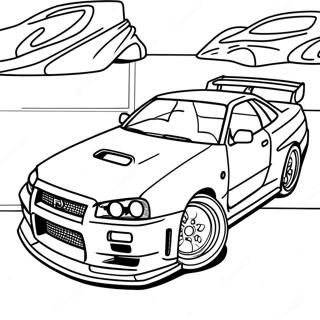 Pagina Da Colorare Della Nissan Skyline R34 36965-30784