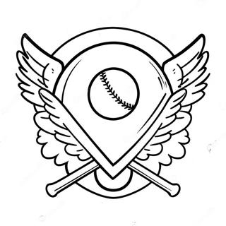 Pagina Da Colorare Del Logo Degli Angels Di Baseball 37205-30974