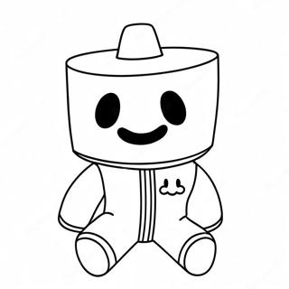 Pagina Da Colorare Del Personaggio Marshmello Carino 37276-31038