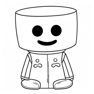 Pagina Da Colorare Del Personaggio Marshmello Carino 37276-31039