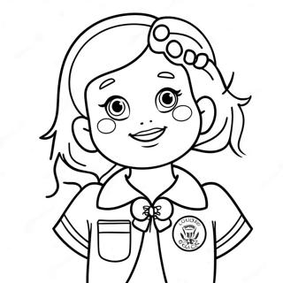 Pagina Da Colorare Del Giuramento Colorato Delle Girl Scout 37336-31096