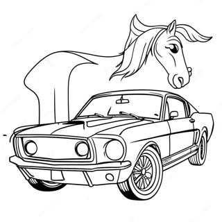 Pagina Da Colorare Della Mustang Gt Classica 3740-3038