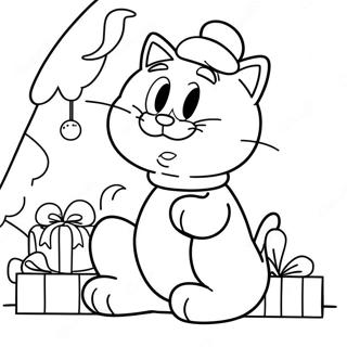 Pagina Da Colorare Di Garfield A Natale 37565-31266