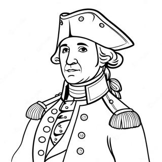 George Washington In Uniforme Militare Da Colorare 37617-31315