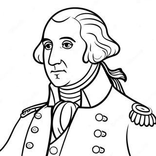 George Washington In Uniforme Militare Da Colorare 37617-31316