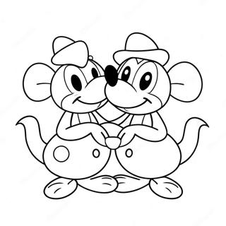 Mickey E Minnie Innamorati Da Colorare 37647-31319